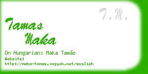 tamas maka business card